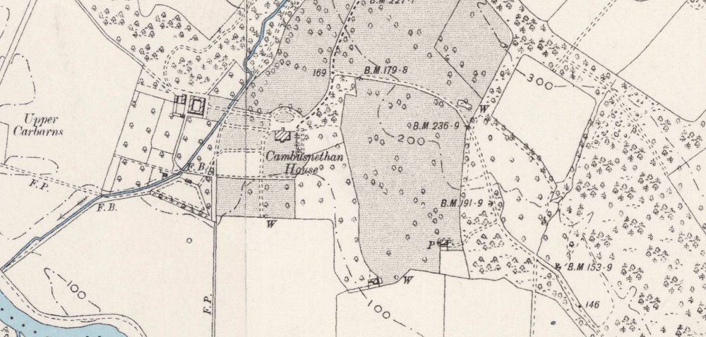 Cambusnthan on the OS map of 1898